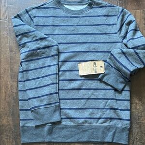 Urban Pipeline Kids Crewneck Shirt in Gray and Navy Stripes